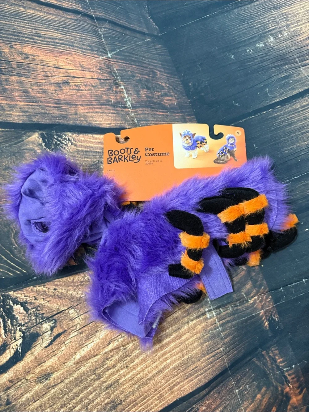 Boots & Barkley Purple and Orange Spider Kids Pet Costume